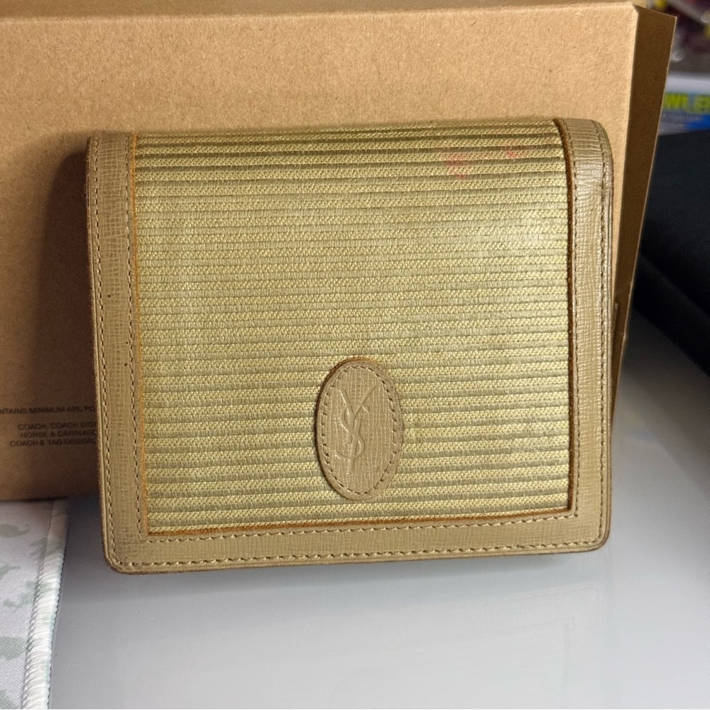 Yves Saint Laurent Gold Textured Wallet
